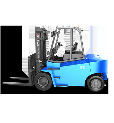 Dibuat di Cina, BYD empat pivot keseimbangan berat 7.0-8.0 ton listrik murni forklift untuk Dual Drive