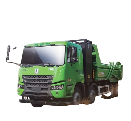 China Geely, baterai CATL, pertukaran baterai 282 derajat, truk dump listrik murni 8X4 M7 untuk transportasi limbah kota