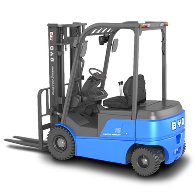 Dibuat di Cina, BYD empat pivot keseimbangan berat 1,6-1,8 ton listrik murni forklift untuk Single Drive