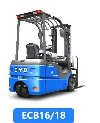 Dibuat di Cina, BYD empat pivot keseimbangan berat 1,6-1,8 ton listrik murni forklift untuk Single Drive