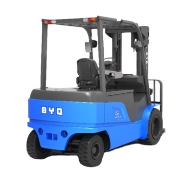 Dibuat di Cina, BYD empat pivot keseimbangan berat 4.0-4.5-5.0 ton listrik murni forklift untuk Dual Drive