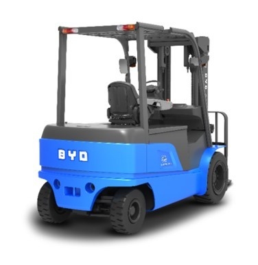 Dibuat di Cina, BYD empat pivot keseimbangan berat 7.0-8.0 ton listrik murni forklift untuk Dual Drive