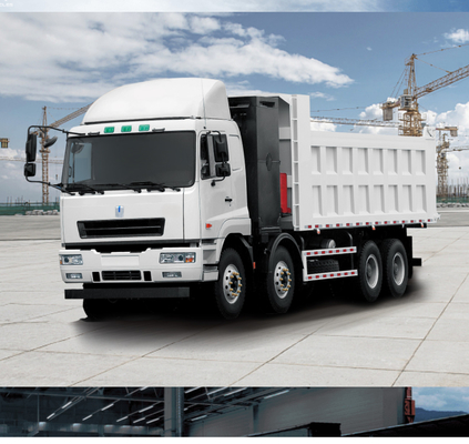 Baterai Geely CATL dengan pertukaran baterai 282 derajat, truk dump listrik murni 8X4 untuk transportasi limbah kota