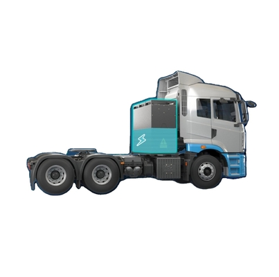 Dibuat di Cina, versi standar, CATL-350Kwh power exchange, 6x4 traktor listrik murni Untuk transportasi dermaga dan pabrik baja