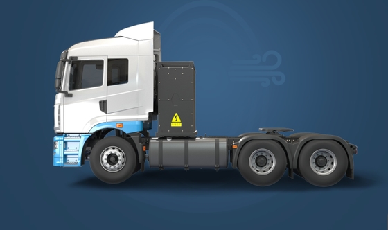 China Remote, versi komposit H7, CATL282Kwh baterai pertukaran, 6x4 traktor listrik murni untuk transportasi jarak pendek