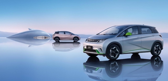 BYD Rentang Listrik Murni 401KM Kompak Mobil Rumah Populer Dolphin