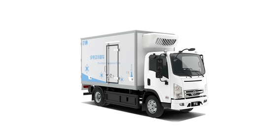 Jual panas 180KM BYD truk kotak pendingin listrik murni pengiriman kota